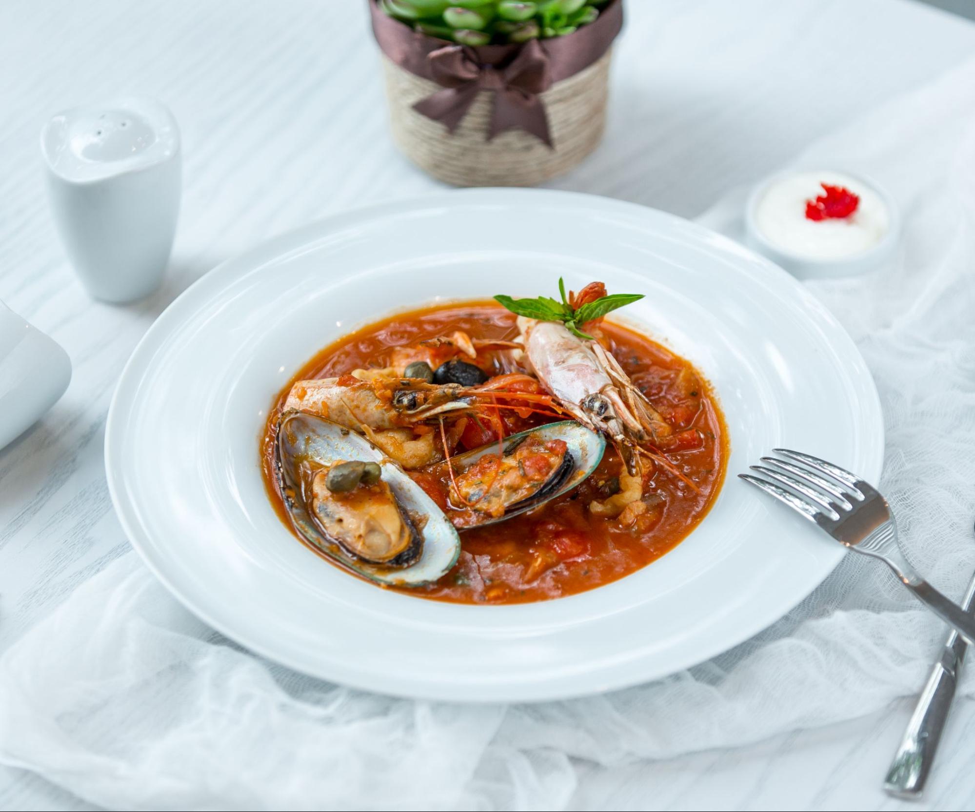 Food served on a plate