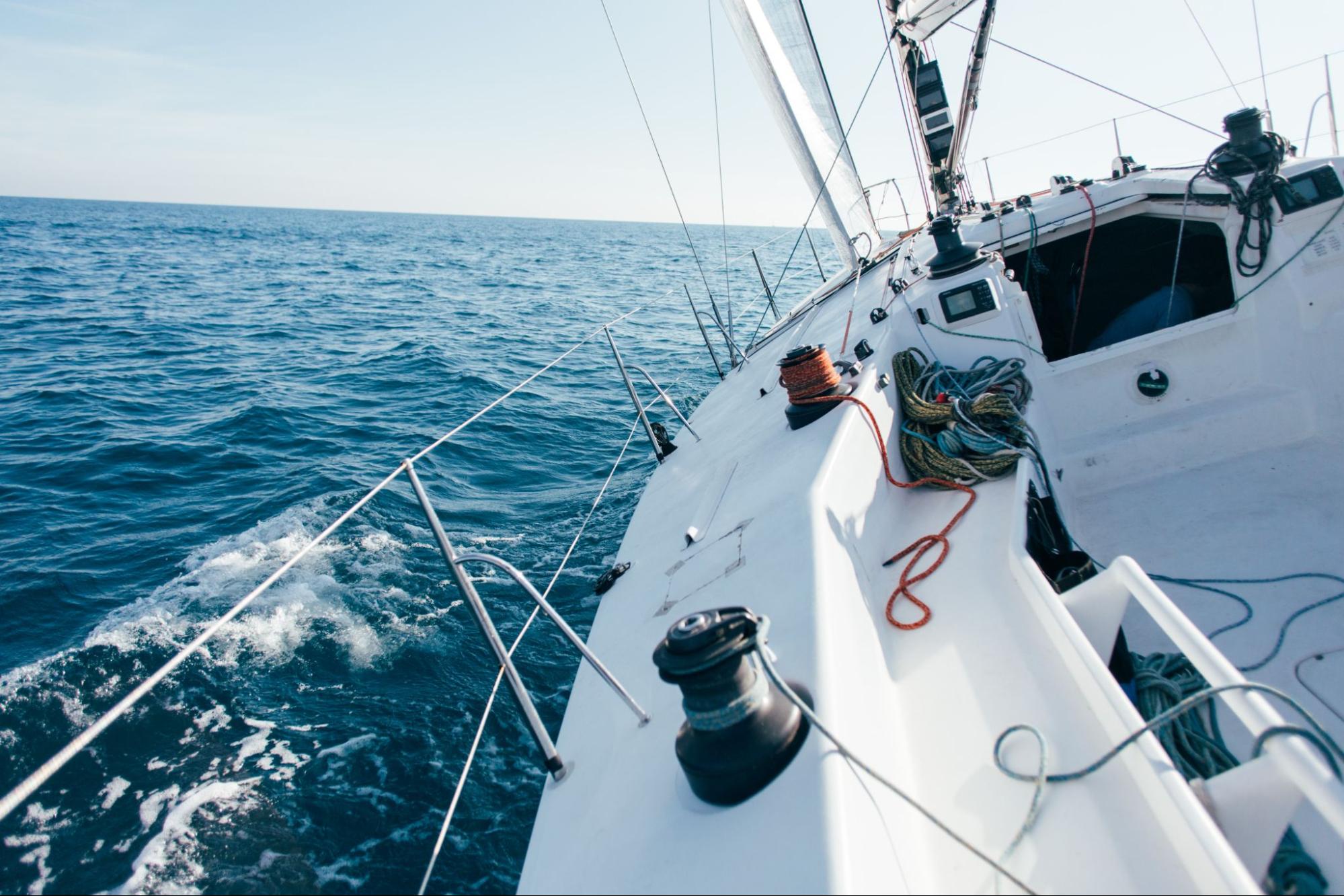 Sailing Yacht on the Sea